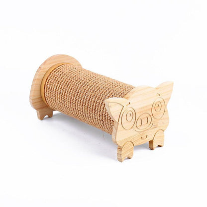 Cat Scratcher Claw Sharpener - Solid Wood Sisal Scratching Post