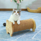 Cat Scratcher Claw Sharpener - Solid Wood Sisal Scratching Post