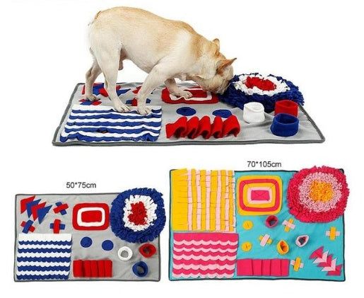 Pet Sniffing Pad Training Blanket - Interactive Feeding Mat for Dogs &amp; Cats