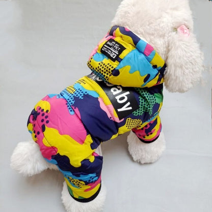 Winter Thickened Four-Legged Cotton-Padded Clothes for Puppies