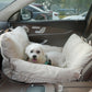 Linen Car Safety Seat Front Dog Bed – Comfortable and Secure Travel for Your Pet