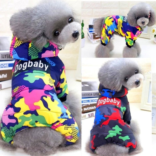 Winter Thickened Four-Legged Cotton-Padded Clothes for Puppies