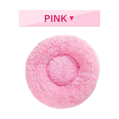 Donut Warm Soft Plush Dog Cat Bed Pet Cushion