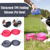 Rubber Foldable Double Bowl Pet Feeding Bowl