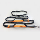 Multi-function running reflective pull dog leash double elastic dog leash traction.