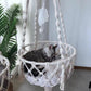 Handwoven Tapestry Cat Litter Boho Hanging Basket Swing