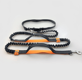 Multi-function running reflective pull dog leash double elastic dog leash traction.