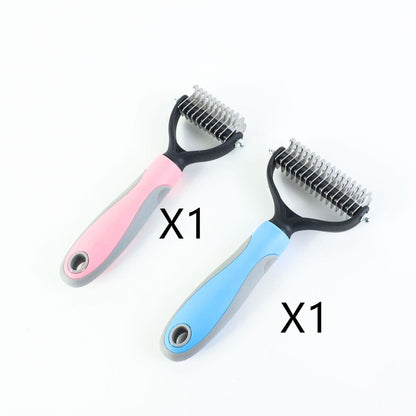 Stainless Double-sided Pet Brush Hair Removal Grooming Comb