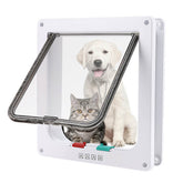 4 Way Lockable Pet Door Security Flap Door ABS Plastic