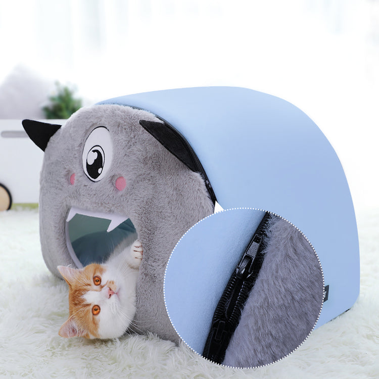 Round cute cartoon cat nest