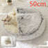 Pet Bed Round Plush Warm Bed House Soft Long Plush Bed 2 In 1 Bed