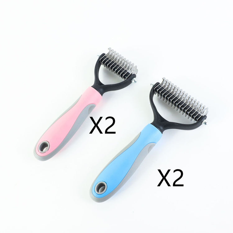 Stainless Double-sided Pet Brush Hair Removal Grooming Comb