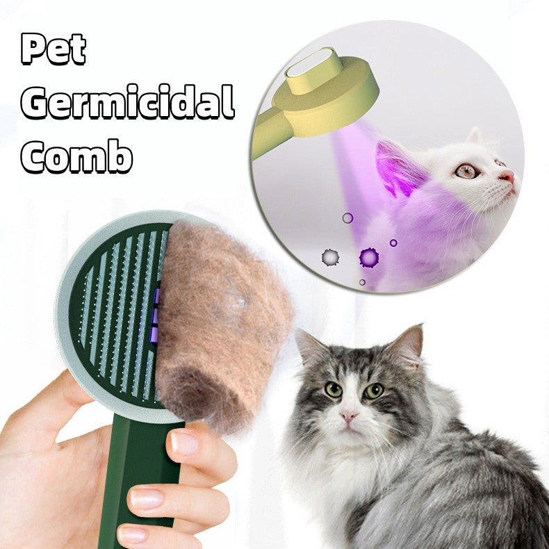 Pet Germicidal Sterilizing Comb Usb Rechargeable Cat Dog Automatic Hair Removal Brush