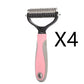 Stainless Double-sided Pet Brush Hair Removal Grooming Comb