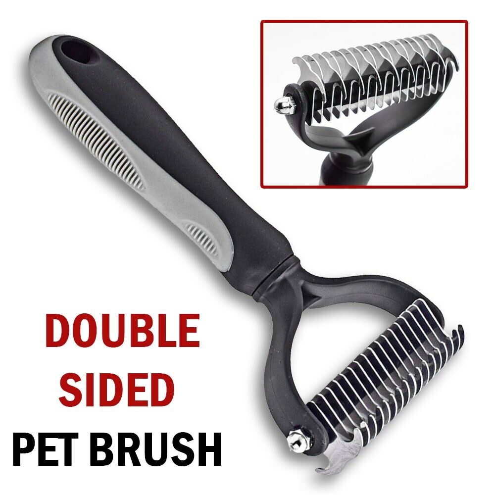 Professional Pet Grooming Tool 2 Sided Undercoat Dog Cat Shedding Comb brush