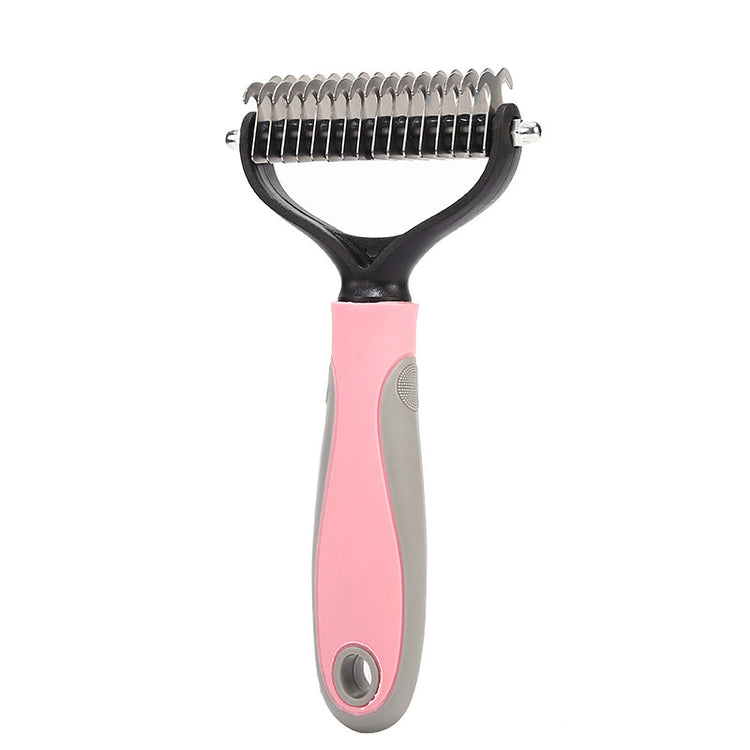 Stainless Double-sided Pet Brush Hair Removal Grooming Comb