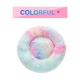 Donut Warm Soft Plush Dog Cat Bed Pet Cushion