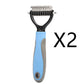 Stainless Double-sided Pet Brush Hair Removal Grooming Comb