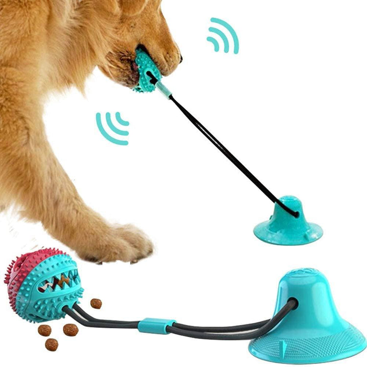 Silicon Suction Cup Tug Interactive tartar rub off Dog Ball